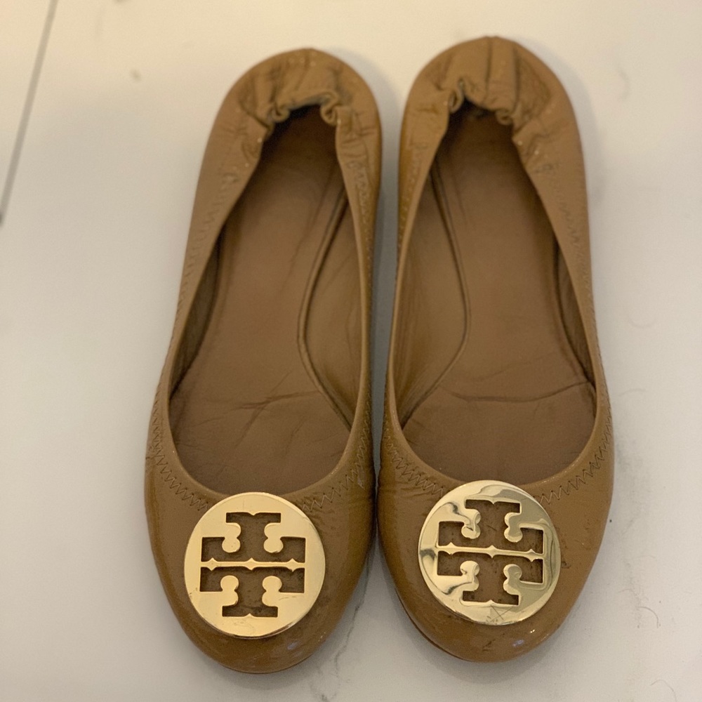 Tory Burch Tan Ballet Flats. Size 9
